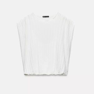 Zara Pleated Balloon Top